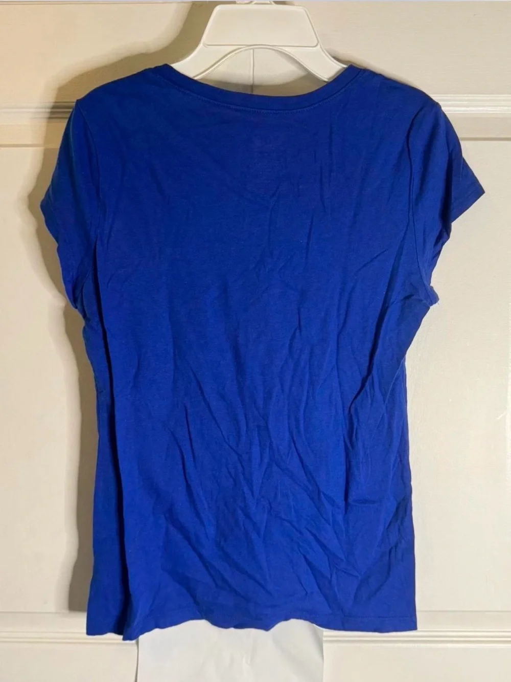 Justice Royal Blue Tee with Metallic Silver Text